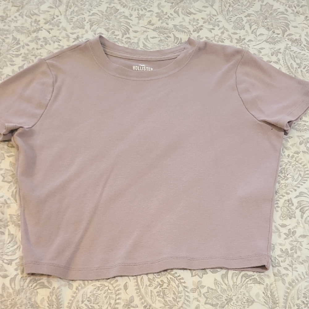 Hollister Women's Light Purple Short Sleeve Tee